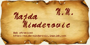 Najda Minderović vizit kartica